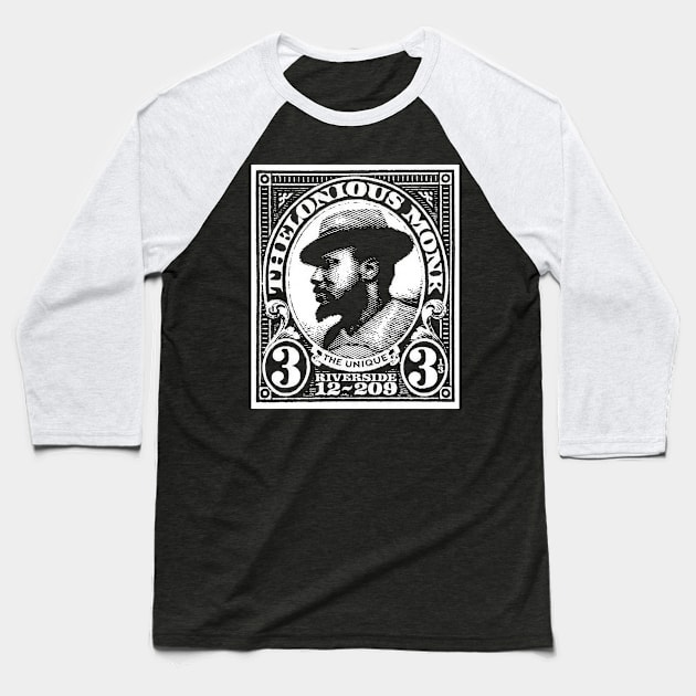 Thelonious Monk Baseball T-Shirt by CosmicAngerDesign